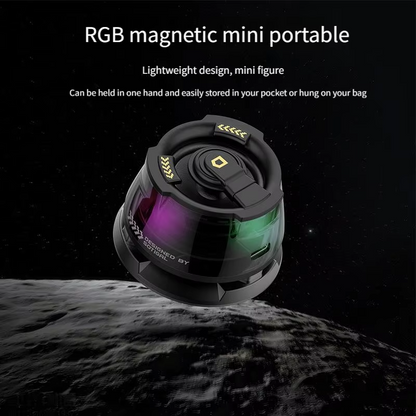 Altavoz Bluetooth magnético inalámbrico: DY100 Mini." Haz que tu espacio suene mejor."