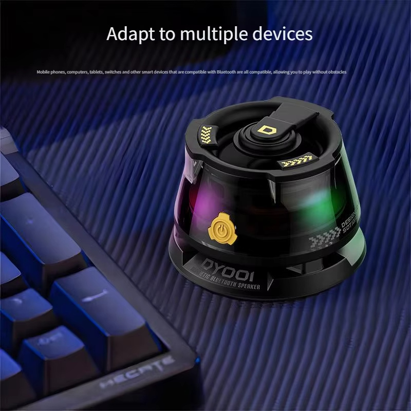 Altavoz Bluetooth magnético inalámbrico: DY100 Mini." Haz que tu espacio suene mejor."