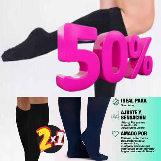 Medias de Compresión Relax.(2x1)"Piernas ligeras, más energía y bienestar desde el primer uso."