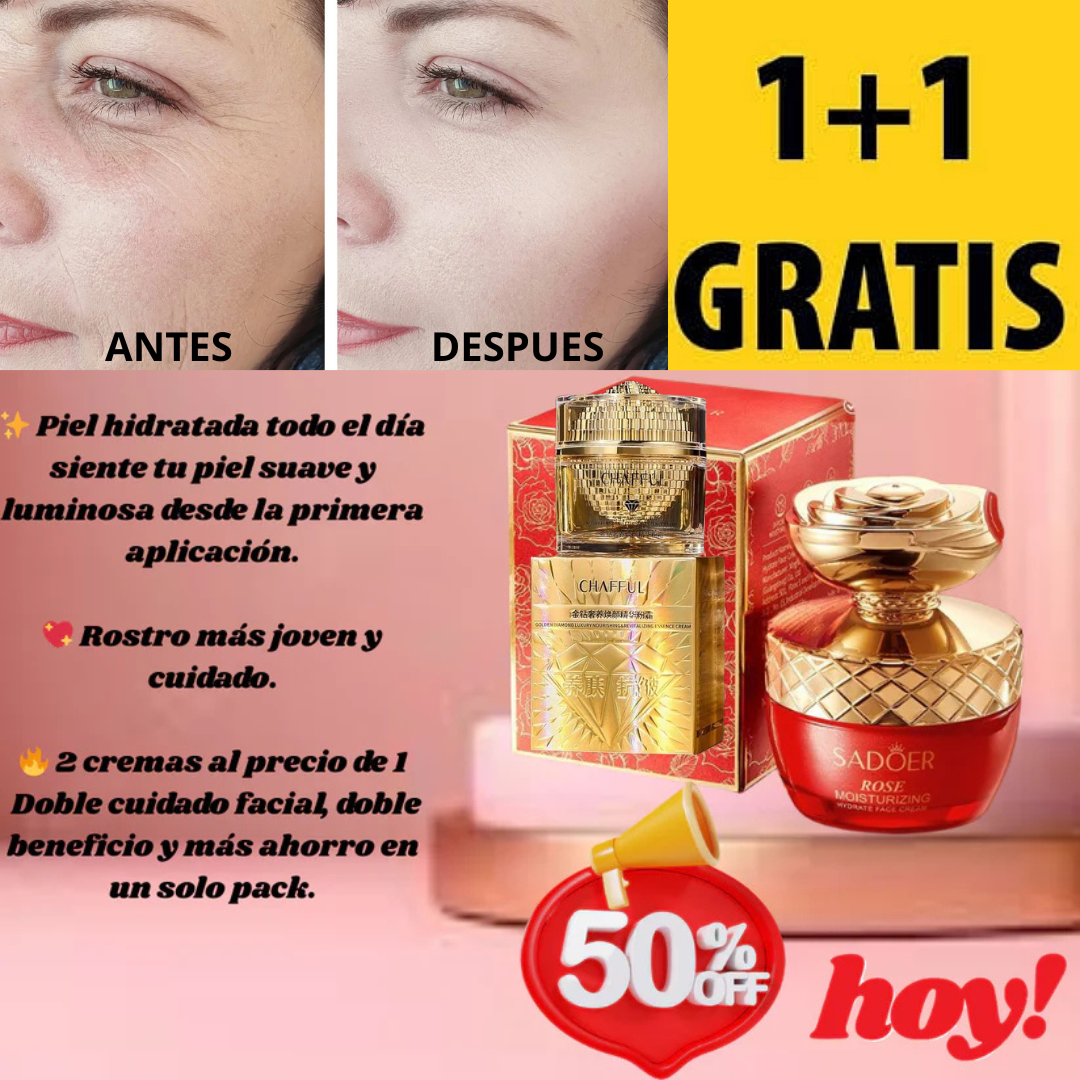 2 Cremas al Precio de 1 – "Hidratación y Luminosidad Garantizada!"
